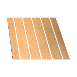 6mm Teca-goma línea negra chapa 2,5 mm