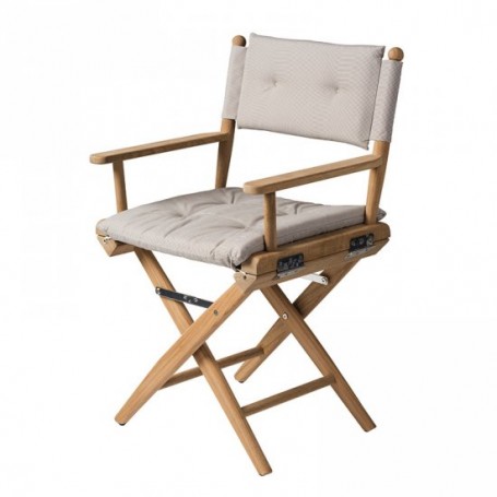 Silla director plegable de teca arena