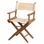 Silla director plegable de teca con lona beige