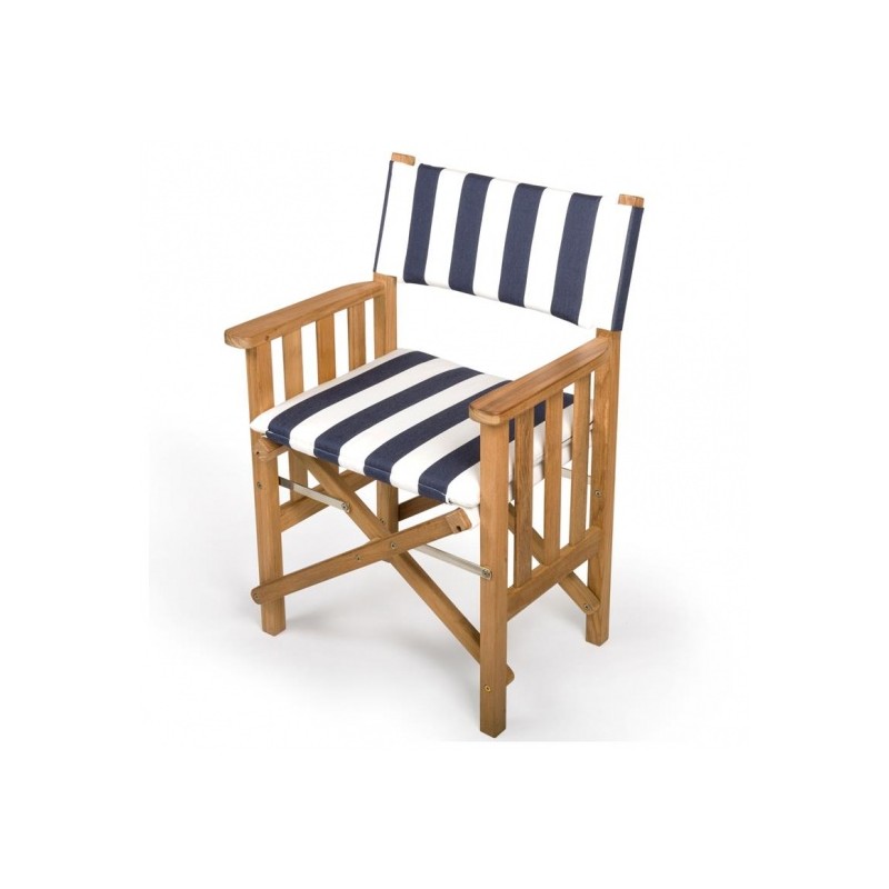 Directors chair II navy/white deluxe