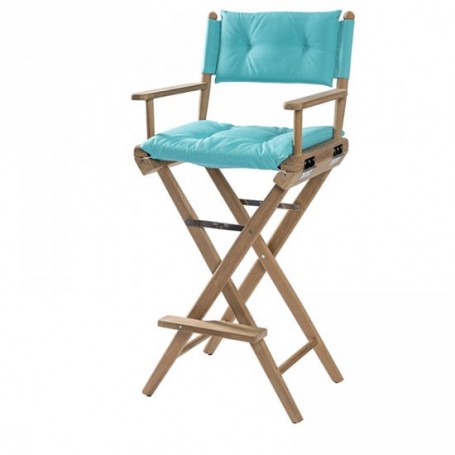 Silla de timonel plegable de teca esmeralda