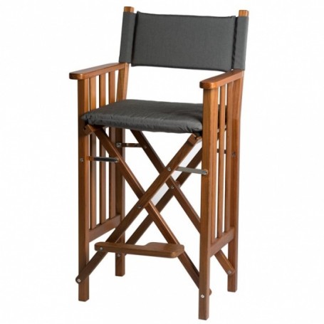 Silla de timonel II plegable de teca negro