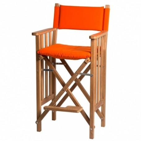 Silla de timonel II plegable de teca naranja