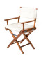 Folding Director Chair I Deluxe White Oiled Teak