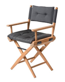 Folding Director Chair I Deluxe Forza Black Oiled Teak