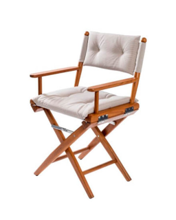 Folding Director Chair I Deluxe Forza Sand Oiled Teak