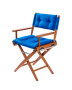 Folding Director Chair I Deluxe Cobalt Oiled Teak