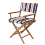 Silla de Director plegable I Deluxe Navy-Blanco-Rojo Aceitada