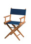 Folding Director Chair I Canvas Navy Oiled Teak