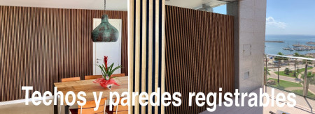 Removable teak wall and ceiling cladding